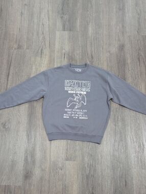 LED ZEPPELIN Graphic Crewneck Sweatshirt - Gray